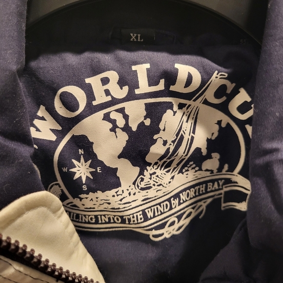 North Bay World Cup Sailing Navy Blue With Color Block Jacket Size XL New! - Picture 3 of 6